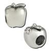 Zinc Alloy European Beads, Apple, plated, without troll Approx 4.5mm 