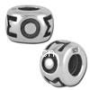Zinc Alloy Message European Beads, Rondelle, plated, with letter pattern & without troll Approx 4.5mm 