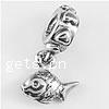 Zinc Alloy European Pendants, Fish, plated, with troll Approx 4.5mm 