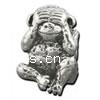 Zinc Alloy European Beads, Monkey, plated, without troll Approx 4.5mm 
