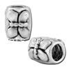 Zinc Alloy European Beads, Tube, plated, without troll nickel, lead & cadmium free, 10mm Approx 4.5mm 