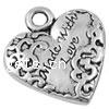 Zinc Alloy Heart Pendants, plated, with rhinestone cadmium free Approx 2mm 