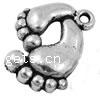 Zinc Alloy Jewelry Pendants, Footprint, plated cadmium free Approx 1.5mm, Approx 