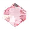 Grano de cristal Xilion bicono Swarovski ® 5328, facetas, Rosa, 4mm, 1440PCs/Bolsa, Vendido por Bolsa