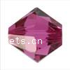 Grano de cristal Xilion bicono Swarovski ® 5328, facetas, fucsia, 4mm, 1440PCs/Bolsa, Vendido por Bolsa