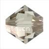 Perle bicône Xilion cristal CRYSTALLIZED™5328, CRYSTALLIZED™, cristal transparent gris, 4mm Vendu par sac