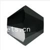 Perle bicône Xilion cristal CRYSTALLIZED™5328, CRYSTALLIZED™, facettes, jet hématite, 5mm Vendu par sac