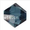 Perle bicône Xilion cristal CRYSTALLIZED™5328, CRYSTALLIZED™, facettes, bleu montana, 5mm Vendu par sac