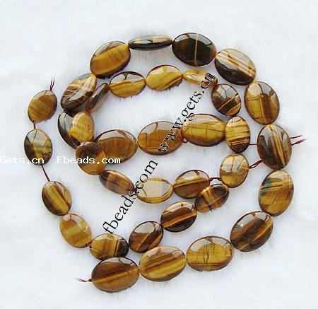 Tiger Eye Beads, Oval, more sizes for choice, brown, Hole:Approx 1mm, Length:15.5 Inch, Sold By Strand