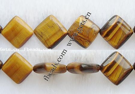 Tiger Eye Beads, Rhombus, more sizes for choice, brown, Hole:Approx 1mm, Length:17 Inch, Sold By Strand