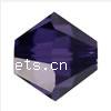 Perle bicône Xilion cristal CRYSTALLIZED™5328, CRYSTALLIZED™, facettes, Velours violet, 4mm Vendu par sac