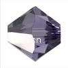Perle bicône Xilion cristal CRYSTALLIZED™5328, CRYSTALLIZED™, facettes, Tanzanite, 6mm Vendu par sac