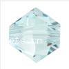 Perle bicône Xilion cristal CRYSTALLIZED™5328, CRYSTALLIZED™, facettes, Azur clair, 6mm Vendu par sac