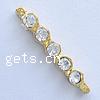 Rhinestone Spacer Bar, with Zinc Alloy, plated Approx 1mm 