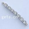 Rhinestone Spacer Bar, with Zinc Alloy, plated Approx 1.5mm 