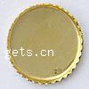 Brass Cabochon Settings, Flat Round, plated Inner Approx 17mm 