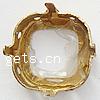 Brass Cabochon Settings, Square, plated Inner Approx 16mm 