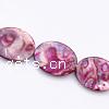 Fancy Printing Shell Beads, Oval, double-sided Approx 0.5mm Approx 13.3 Inch, Approx 