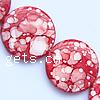 Painted Shell Beads, Flat Round Approx 0.5mm Approx 15 Inch 