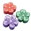 Flower Polymer Clay Beads, 5 petal, mixed colors 