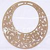 Brass Stamping Pendants, Flat Round, plated, hollow Approx 1mm 