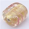 Gold Foil Lampwork Beads, Rectangle, 16x13x8mm, Hole:Approx 2MM, Sold by PC