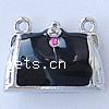 Zinc Alloy Handbag Pendants, enamel, black, cadmium free Approx 1mm 