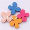 Dyed Wood Beads, Flower, mixed colors Approx 2mm, Approx 