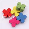 Dyed Wood Beads, Flower, mixed colors Approx 2mm, Approx 