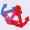 Dyed Wood Pendants, Anchor, mixed colors Approx 2mm, Approx 