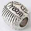 Zinc Alloy European Beads, Drum, plated, without troll nickel, lead & cadmium free Approx 4mm 