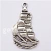 Vehicle Shaped Zinc Alloy Pendants, Ship, plated lead & nickel free Approx 1mm 