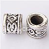 Zinc Alloy European Beads, Tube, plated Approx 4mm, Approx 