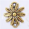 Flower Zinc Alloy Connector, plated lead & cadmium free Approx 1mm 