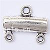 Zinc Alloy Connector Bar, Rectangle, plated, 1/2 loop cadmium free Approx 2mm 