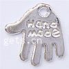 Zinc Alloy Hand Pendants, plated, with letter pattern nickel, lead & cadmium free Approx 1mm 