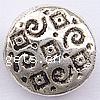 Zinc Alloy Flat Beads, Flat Round, plated Approx 2mm, Approx 
