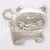 Zinc Alloy Animal Pendants, Cat, plated Approx 2mm, Approx 