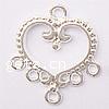 Zinc Alloy Chandelier Components, Heart, plated nickel, lead & cadmium free Approx 2mm 