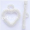 Zinc Alloy Toggle Clasp, Heart, textured & single-strand nickel, lead & cadmium free  Approx 3mm 