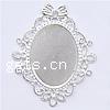 Zinc Alloy Pendant Cabochon Setting, Oval, plated cadmium free Approx 2mm 