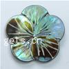 Abalone Shell Beads, Flower, Carved, no hole 