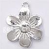 Zinc Alloy Flower Pendants, plated, 6 petal nickel, lead & cadmium free Approx 2mm, Approx 