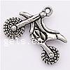 Vehicle Shaped Zinc Alloy Pendants, Motorcycle, plated cadmium free Approx 2mm, Approx 