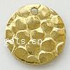 Brass Stamping Pendants, Flat Round, plated Approx 1mm 