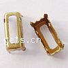 Brass Cabochon Settings, Rectangle, plated, double-hole Approx 1mm, Inner Approx 