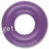 Rubber Stopper Beads, Donut, purple, 7mm Approx 3mm 