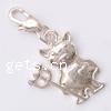Zinc Alloy Lobster Clasp Charm, Pig, plated  Approx 