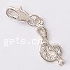 Zinc Alloy Lobster Clasp Charm, Music Note, plated, cadmium free  Approx 