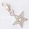 Zinc Alloy Lobster Clasp Charm, Star, plated, cadmium free  Approx 